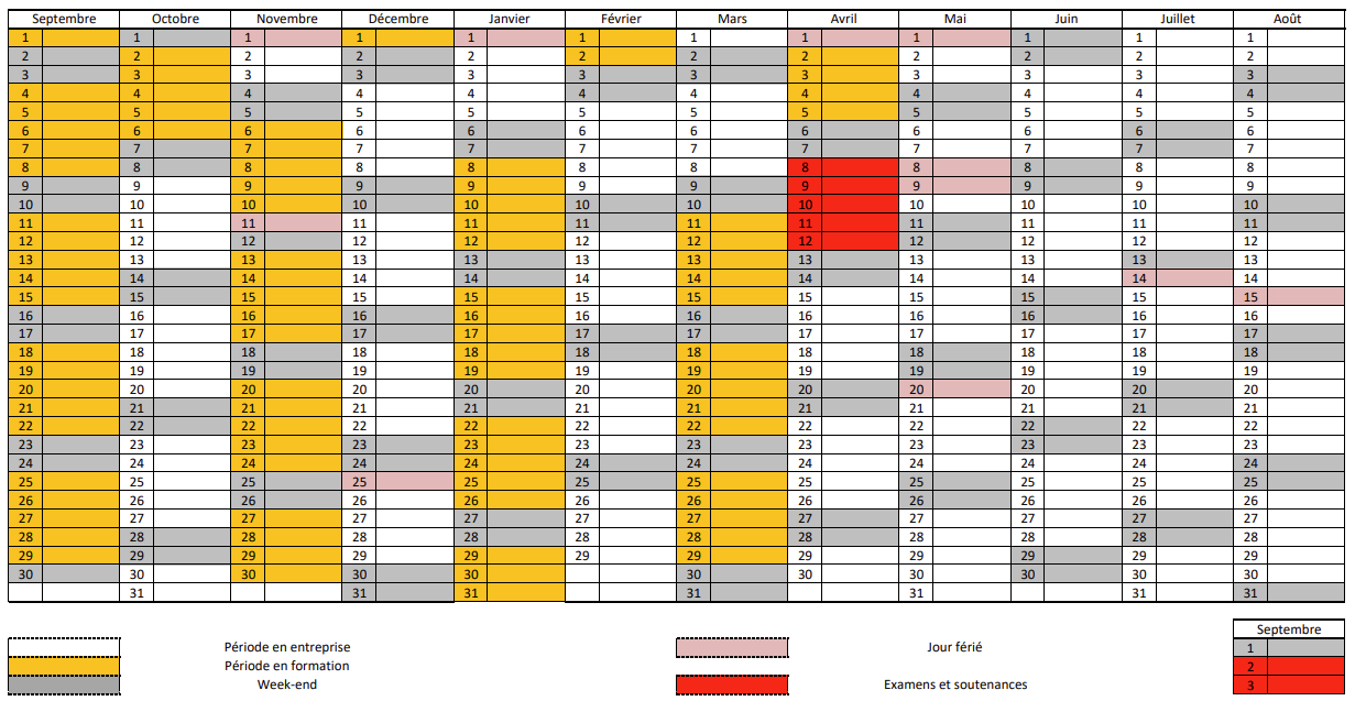 Calendrier CQBio 2023-2024