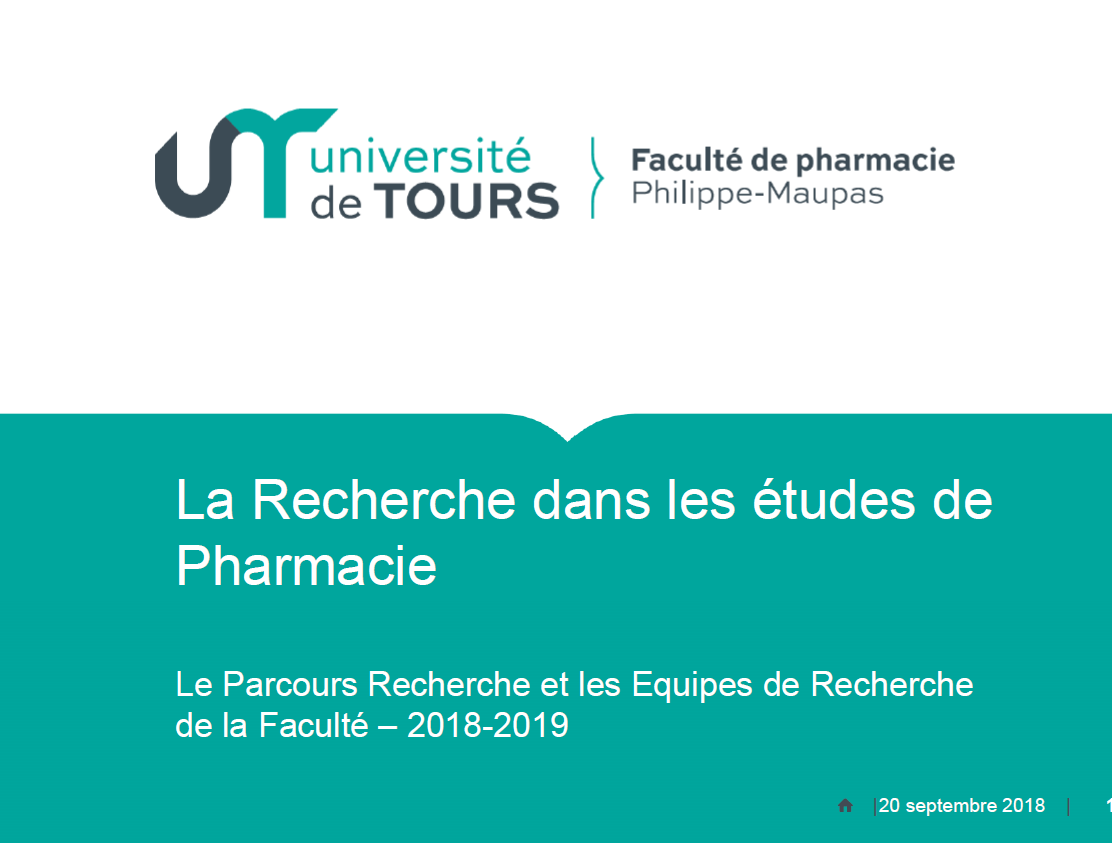 Faculté de pharmacie - Le Parcours Recherche